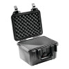Pelican 1300000110 Protector Case, 0.23 ft, 10.7 in L x 9.76 in W x 6.89 in D, Black, with Foam