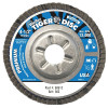 Weiler 50512 Tiger Disc Angled Style Flap Discs, 4 1/2 in, 36 Grit, 7/8 Arbor, Aluminum Back