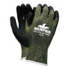 MCR Safety 9389S KS-5 13 Gauge Kevlar Stainless Steel Nylon Black Latex Dip Palm Cut Resistant Glove Small