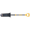 TRUE TEMPER 2540700 Comfort Step Drain Spade, 16 in L x 7.75 in W blade, Round Point, 24 in American Hardwood D-Grip Handle