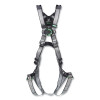 MSA 10195098 V-FIT Full-Body Harness, Back/Chest D-Rings, XL, QC Chest/Tongue-Buckle Leg Straps, No Padding