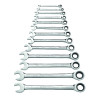 GEARWRENCH 9312 13 Pc Combination Ratcheting Wrench Set, Inch
