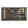 GEARWRENCH 86520 Drive Tool Modular Tool Set w/EVA Foam Tray, Full Polish Chrome Finish, Alloy Steel, Incl 1/4 in Dr/Adap/Ext, 18-Pc