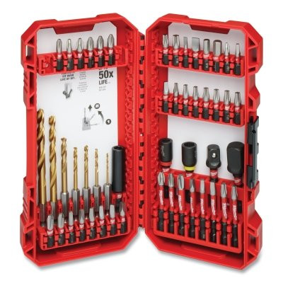 Milwaukee Tool 48-32-4013 SHOCKWAVE Impact Duty Drill & Driver Set, 50 pc