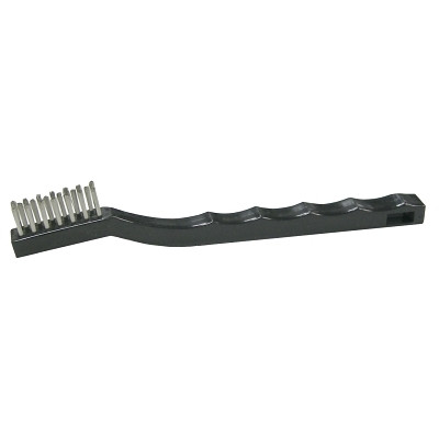 Weiler 44806 Small Hand Scratch Brushes, 7 1/2 in, Stainless Steel Wire, Plastic Handle