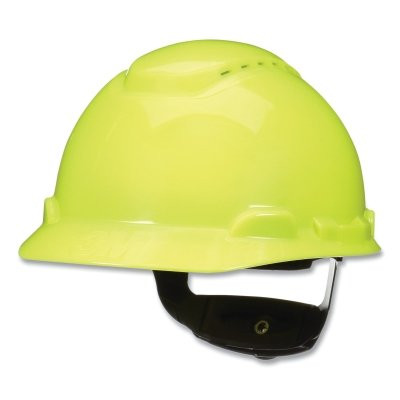 3M 7100239995 SecureFit Pressure Diffusion Ratchet Suspension w/UVicator Hard Hats and Caps, Cap, Vented, Hi-Vis Yellow