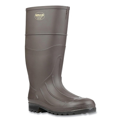 Servus 18805-090 Iron Duke  Boots, Plain Toe, Size 9, 15 in H, PVC, Brown/Black Sole