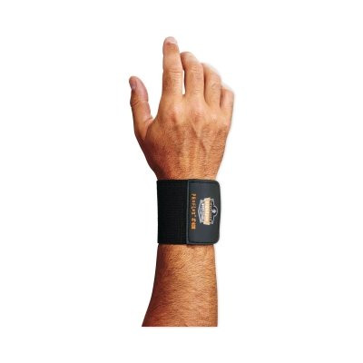 Ergodyne 72102 ProFlex 400 Wrist Wrap Support, One Size Fits All, Hook-and-Loop Closure, Black