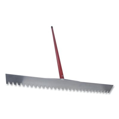 Marshalltown RED700083C Magnesium Asphalt Lute Rake, 36 in Blunt Blade, 7 ft Aluminum Handle