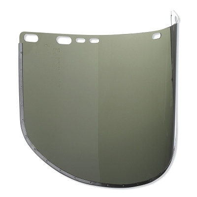 Jackson Safety 29090 F30 Acetate Faceshield, 34-42, Uncoated, Dark Green, D Shape, Bound, 15.5 in L x 9 in H
