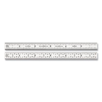 L.S. Starrett 51374 Steel Rule, 6 in, 16R, Steel, Full-Flexible