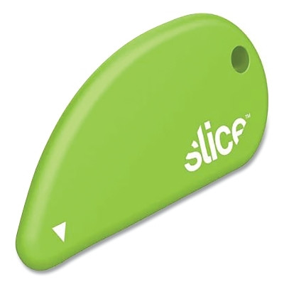 Slice 00200 Safety Cutter, 2.41 in L, Fixed Blade, Ceramic, Plastic Handle, Green