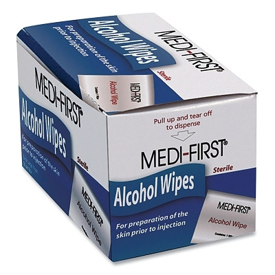 MEDI-FIRST 22133 Alcohol Prep-Pad Wipe, 1-1/8 in W, Box