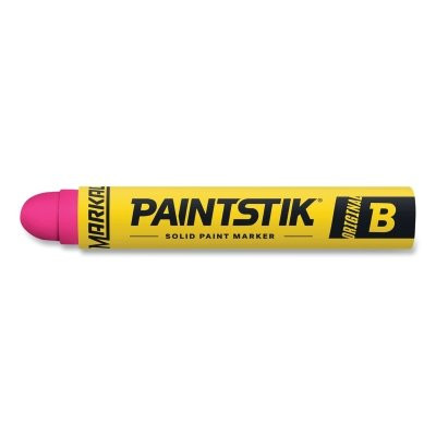 Markal 82842 Paintstik Original B Solid Paint Marker, 11/16 in dia, 4-3/4 in L, Fluorescent Pink