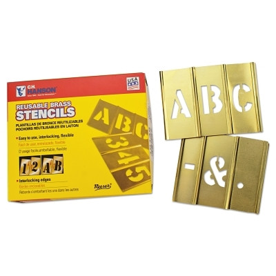 C.H. Hanson 10031 33 Piece Single Letter Sets, Brass, 2 in