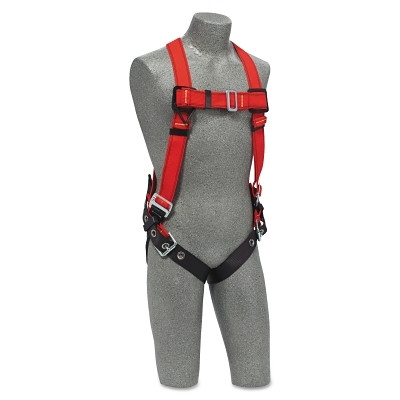 PROTECTA 1191384 PRO Vest-Style Harnesses, Back D-Ring, X-Large, Tongue Buckle