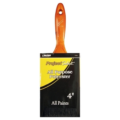 Linzer 11234 Latex Paint Brush, 7/8 in thick, 3-1/2 in trim, Polyester, Walnut Wood handle
