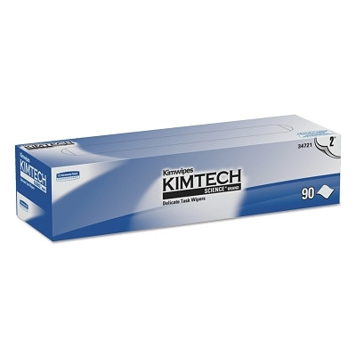 Kimberly-Clark Professional 34721 Kimtech Science Kimwipes Delicate Task Wipers, Pop-Up Box, White, 90 per box