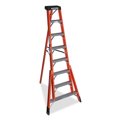 Werner FTP6208 Tripod Ladder, FTP6208, Type IA, 8 ft L, 40 in W, 300 lb Load Capacity, Orange