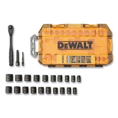DeWalt DWMT74738 Impact Socket Set, 23-Pc, 3/8 in Drive, 6-point, Combination