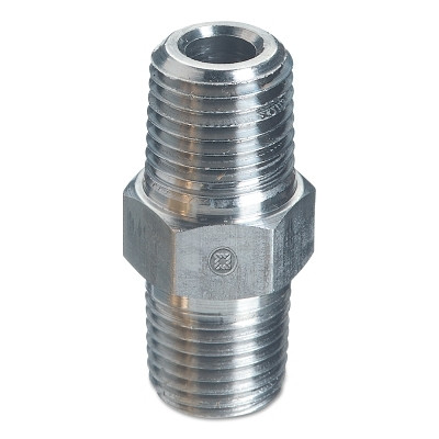 Western Enterprises B4SS Pipe Thread Hex Nipples, 6000 PSIG, Stainless Steel, 1/4 in NPT Male