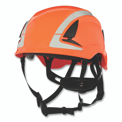 3M 7100175559 SecureFit Safety Helmet, w/Reflective Tape, Orange