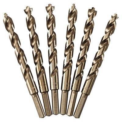 DeWalt DW1932B Gold Ferrous Pilot Point Drill Bit, 1/2 in dia, Split Point, 6 in L, 6 EA/PK