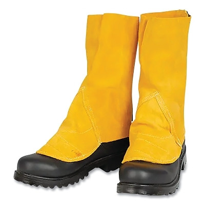 Tillman 530CL Side Split Cowhide Shoe Spats, 530CL, Premium, Mid-Calf 14 in H, Hook-and-Loop 14 in L, One Size,  Bourbon Brown