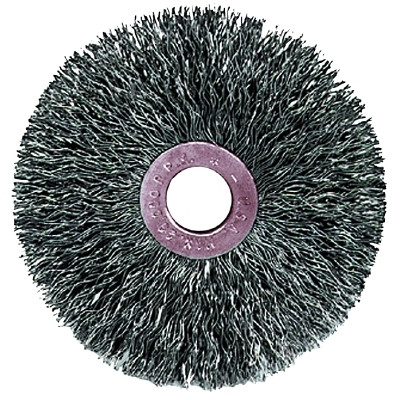 Weiler 16853 Copper Center Small Diameter Wire Wheel, 2 in D, .0104 in Stainless Steel