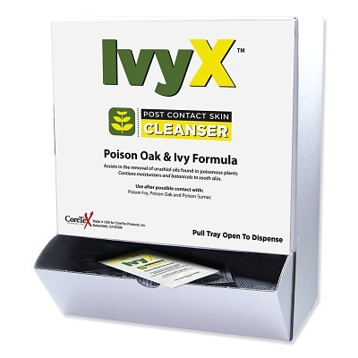 First Aid Only 18065 IvyX Post-Contact Skin Cleanser, 0.25 oz, Packets with Dispenser, 50 Packets/Dispenser