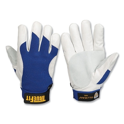 Tillman 1485XL TrueFit Cold Weather Gloves, 1485, Reverse Goatskin/Spandex/Top Grain Pigskin, XL, Blue/Pearl