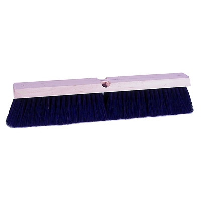 Weiler 25235 Vortec Pro Medium Sweeping Brush, 24 in, 3 in Trim, Gray Border/Black Center