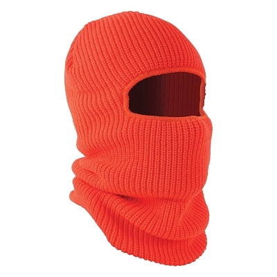 Ergodyne 16968 N-Ferno 6829 Freezer 2-Layer Balaclava Face Mask, Acrylic Rib Knit, Hi-Vis Orange