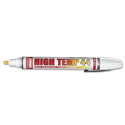 DYKEM 44219 High Temp 44 Marker, Valve Action, White, Medium