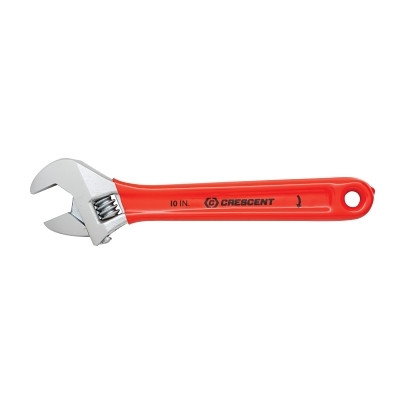 Crescent AC210CVS Cushion Grip Adjustable Wrenches, 10 in Long, 1 5/16 in Opening, Chrome, Carded