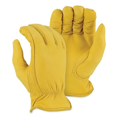 Majestic 1542T/12 Winter Lined Thinsulate Deerskin Drivers Gloves, 12/2X-Large, Deerskin Grain Leather, Thinsulate Lining, Yellow