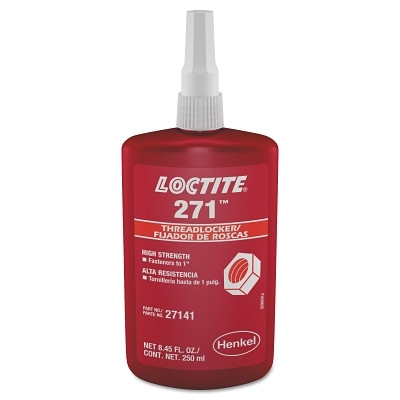 Loctite 88441 271 Threadlocker, High Strength, 250 mL, Up to 1 in Thread, Red