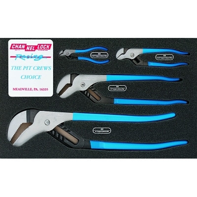 Channellock PC1 Tongue and Groove Straight Jaw Plier Set, 3 Pc, 6.5 in L, 9.5 in L, and 12 in L