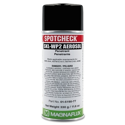 Magnaflux 01519078 Spotcheck SKL-WP2 Water Washable Penetrant, 16 oz, Aerosol Can