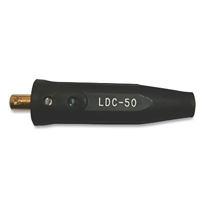 Lenco 05433 International DINSE Type Cable Connector, Oval-Point Screw Connection, 4 to 1/0 Cable Cap, Black
