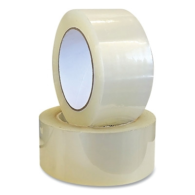 Bron Tapes 104570 Carton Sealing Tape, BT-420A, Cold Weather Adhesive, 48 mm W x 100 m L, Clear
