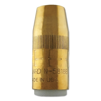 Bernard N5818B Centerfire Nozzles, 1/8 in Tip Recess, 5/8 in Bore, For Q-Gun, Brass, Large