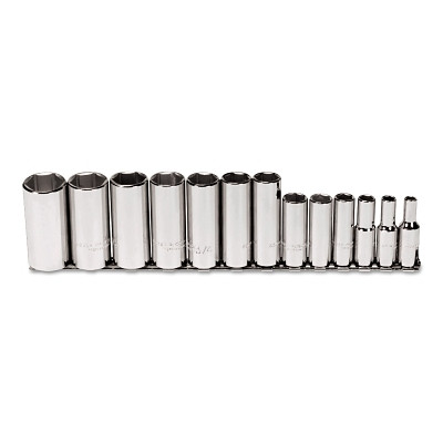 Proto J52114 Torqueplus Deep Socket Set, 13-Pc, 3/8 in, 6-point