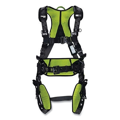 Miller by PIP H7CC2A4 H700 Full Body Harness, Side D-Rings, 4X-Large, QC Chest Buckle/Tongue Leg Buckles, CC2