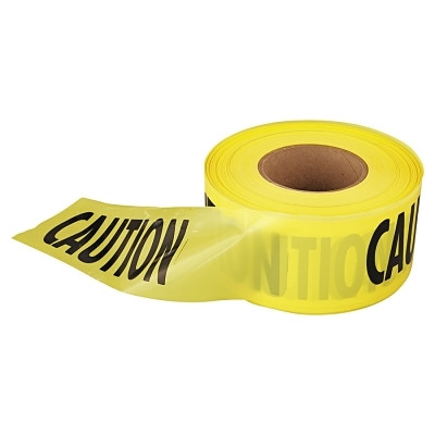 Empire Level 711001 Safety Barricade Tape, 3 in x 1,000 ft, Caution, 2 mil, Yellow