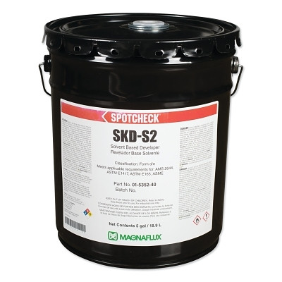 Magnaflux 01535240 Spotcheck SKD-S2, Solvent Based Developer, Pail, 5 gal