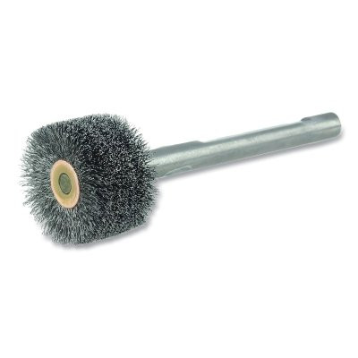 Weiler 17211 Bore-Rx Crimped Wire Brushing Tool, 1-1/2 in dia, 1 in Face Width, 0.006 in Wire, 8000 RPM
