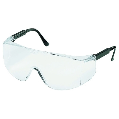 MCR Safety TC110 Tacoma Protective Eyewear, Clear Lens, Polycarbonate, Duramass HC, Black Frame