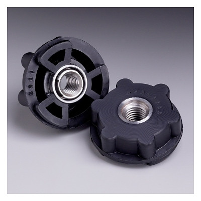 3M 7000120408 Disc Pad Hubs, 2 1/2 in Dia, Hard, Black