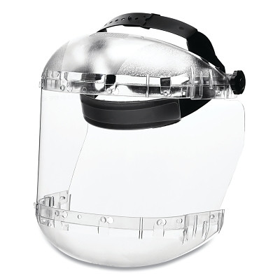 Sellstrom S38410 380 Series Maxlight Ratchet Faceshield Assembly, Uncoated, Clear, 6-1/2 in W x 19-1/2 L